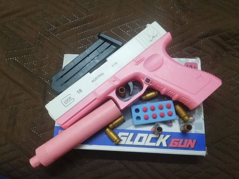 Glock Soft Bullet Toy Gun Shell Ejection Foam Darts Blaster Pistol 1