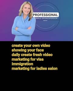 Female spoke person video create