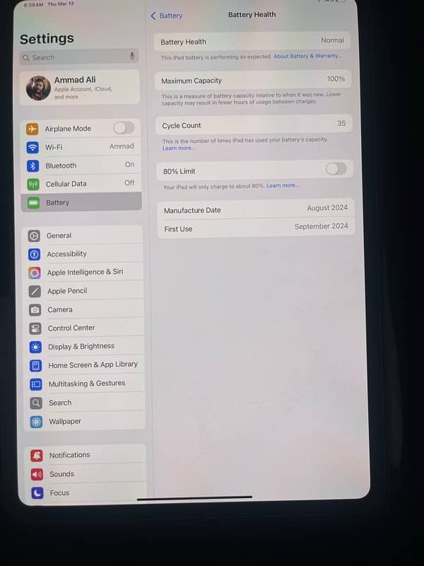 iPad Pro m4, cellular+wifi, 11” 1