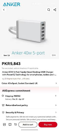 Anker original Charger 5 in 1