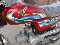 Honda CD 70 2024 model open letter total genuine lush condition 10/10