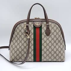 Gucci Brown GG Supreme Ophidia Satchel/Handbag/Shoulderbag