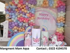 Birthday party services,Event planners, Balloon decore,Bridal Shower