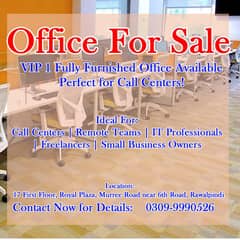 Furnished call center for sale at Royal plaza 6th road 03099990526