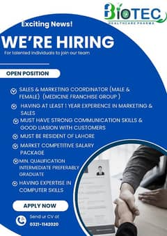 Hiring for Sales and Marketing