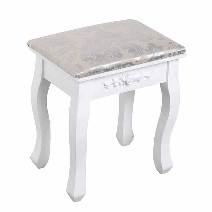 Monaco dressing table, stool and mirror, 7 drawers, 3 mirrors 5