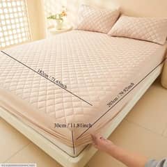 Micro Plain Double Bed Mattress Cover