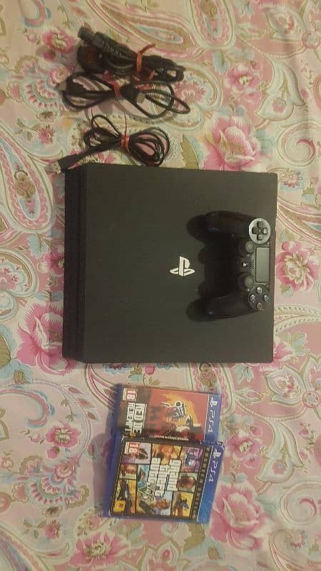 Ps4 pro sale good condition two games 1