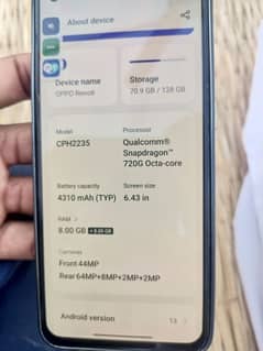 Oppo Reno 2 8+8 Gb Ram 128 Gb Rom