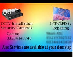 cctv security camera or led tv repairing and installation