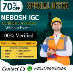 Nebosh Certificate Available