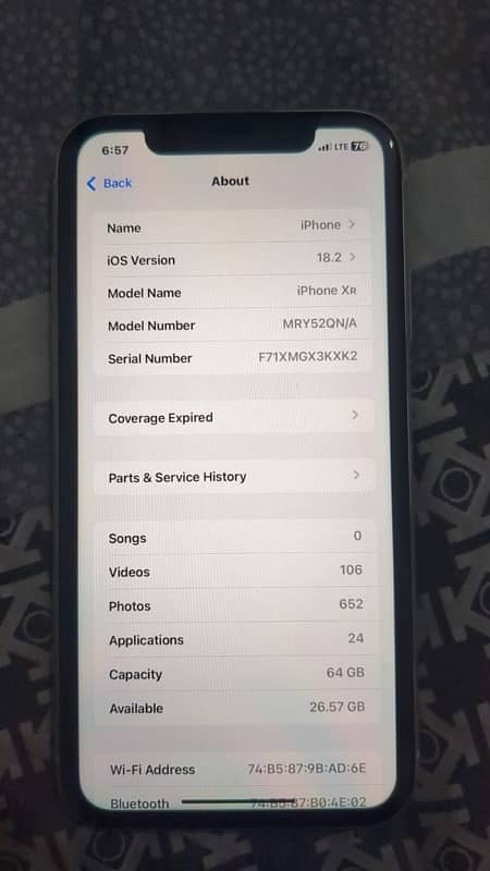iPhone xr (64)gb fu 0