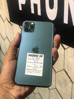 iphone 11 pro max PTA approved 256gb 74 battery health