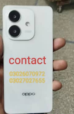 A3 oppo 6 256 white color 10/10 condition 3month use box with charger