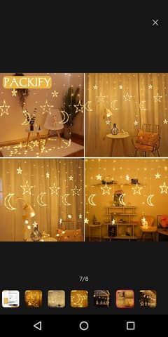 Curtain Light Decoration Eid Mubarak,Decoration 138 LED Fairy Lights