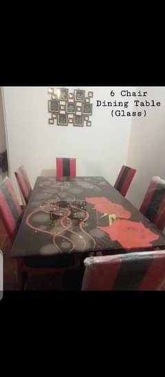 Dining table with 6 chairs for sale.