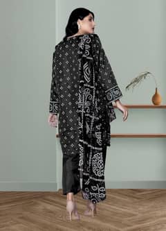 Silk embroidered 3 pcs women stitched suit