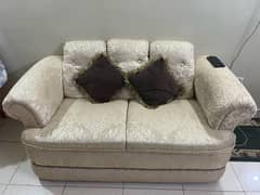 7 Seater Sofa Set | Golden Color | Excellent Condition