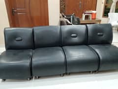 4 set of sofa in black color