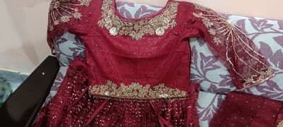 reddish mehron bridal dress