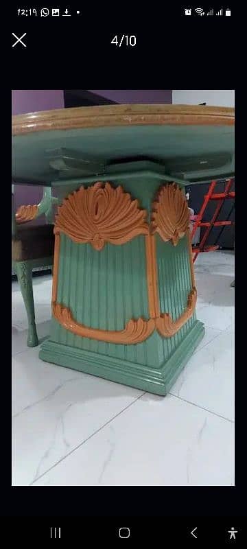 deco paint dinning table marble coated polish on table 4