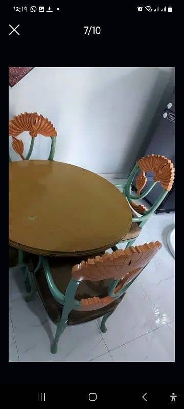 deco paint dinning table marble coated polish on table 5