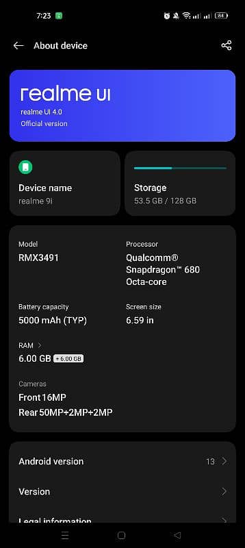 Realme 9i 6/128 3