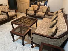 10 seater sofa set with 3 center Tables