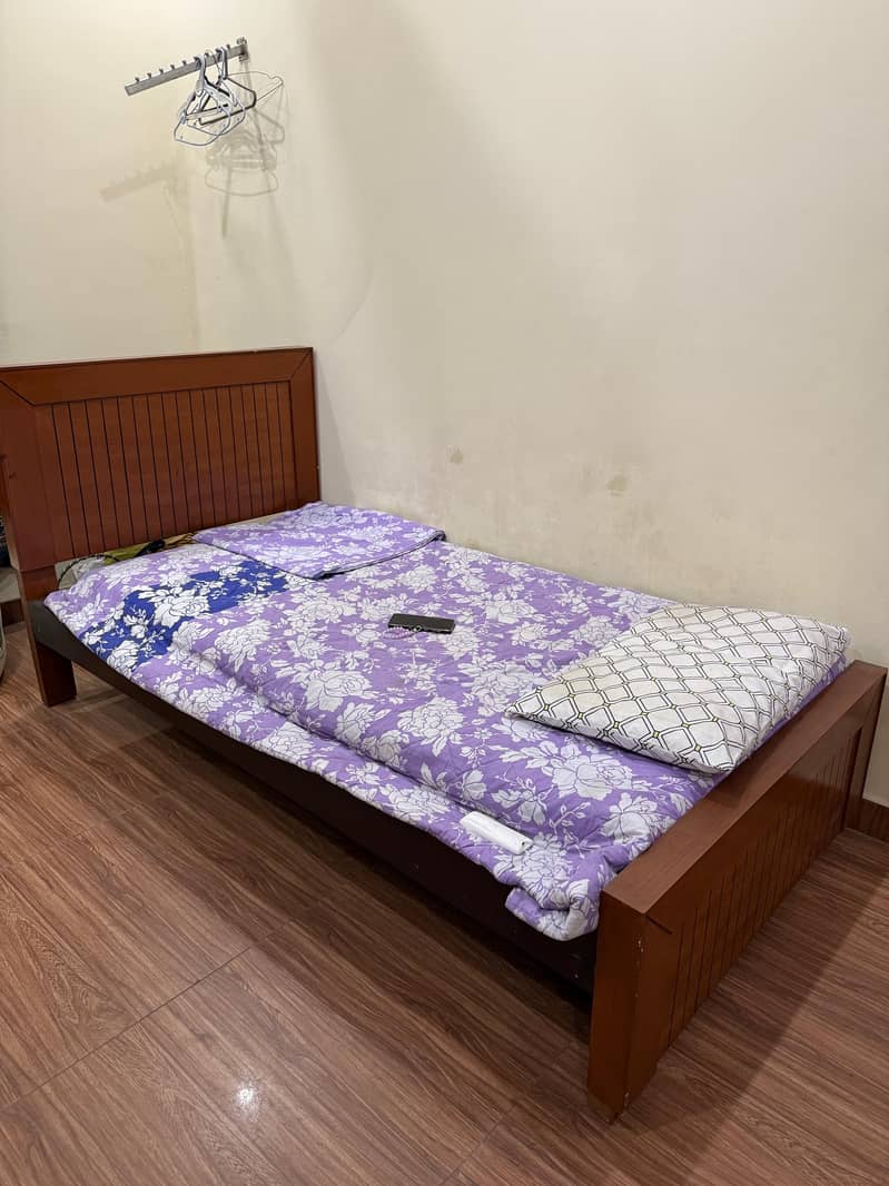 Single wooden bed only 4