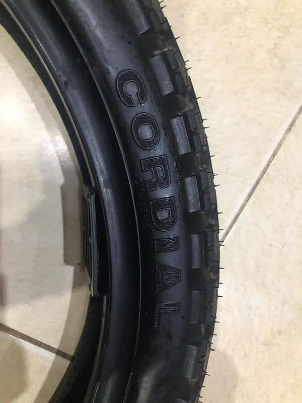 Honda 150f Genuine Cordial tyres with tubes 11