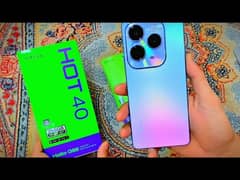 Infinix Hot 40 Palm blue color box pack okay 100% condition no problem