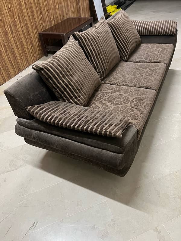 Wooden 3 seater sofa 1