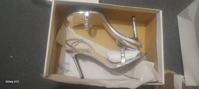 charles & keith size 38 silver