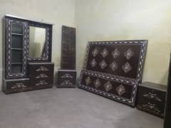 beautiful complete bed set with 2 door almari new for sale in Lahore