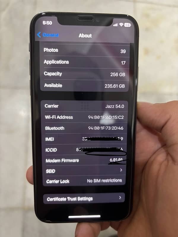 iPhone X 256gb pta approved 1