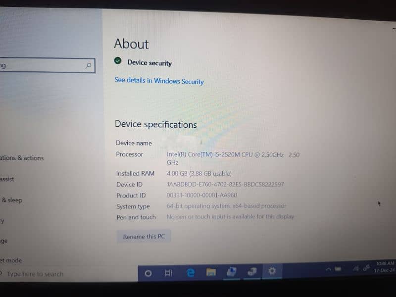 Toshiba i5.512GB Hard Drive. 10 inch Display 7
