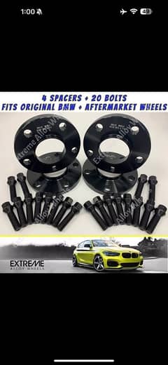 Bmw Wheels Spacers 15mm 20mm F20 F21 F22 F23 F30 F31 F34 + Alloy Bolts