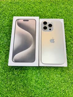 iPhone 15 pro max 256gb natural titanium non pta JV complete box