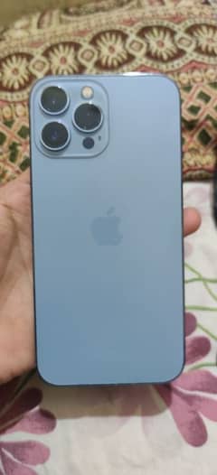 iphone 13 pro. max s blu colar condition 10by 10