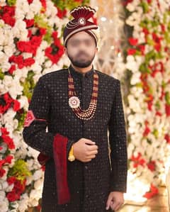 Branded Sherwani Black Kat Dana Work