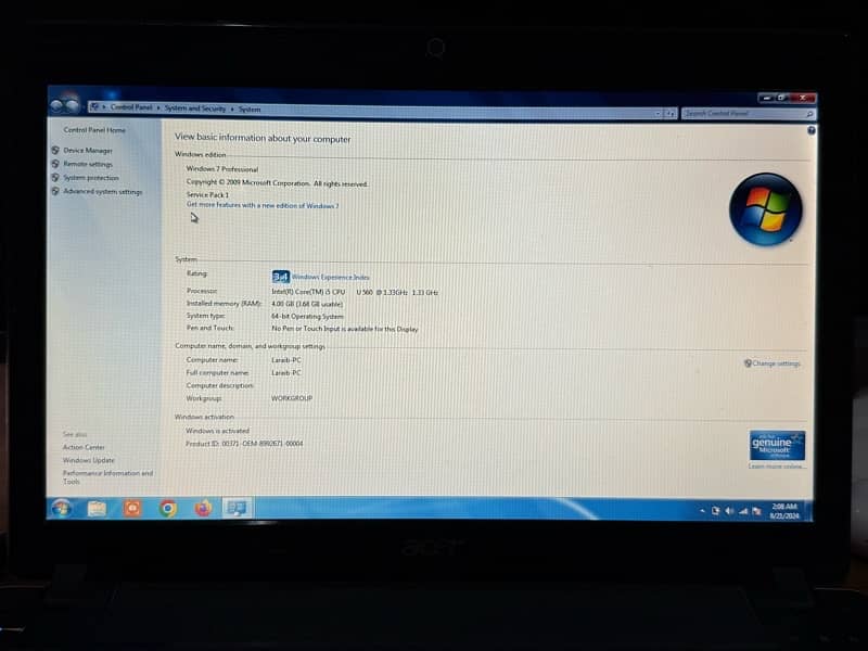 Acer 1830 9