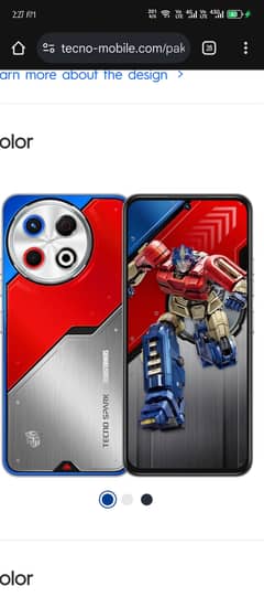 Tecno Spark 30 pro transformers edition