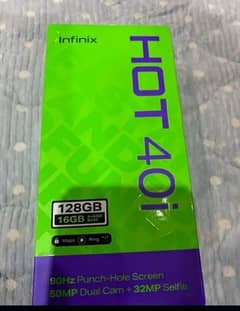 Infinix hot 40i 16gb ram 128gb storage 7months warranty