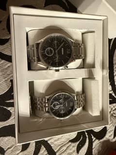 fossil watch pair