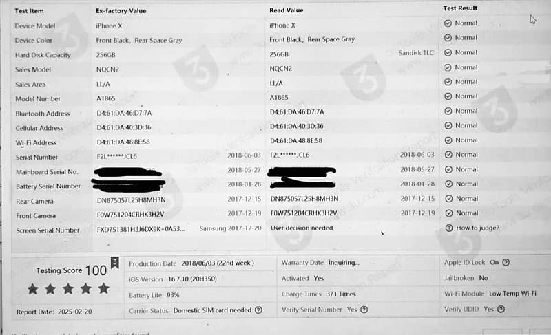 Iphone X 256GB non pta (factory unlocked) 4