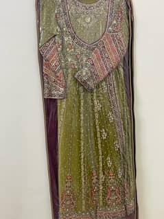 Resham bridal green maxi dress