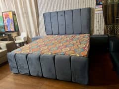 Double bed set side table and dressing without mattress