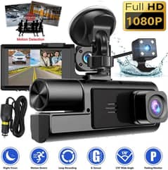 Car 3 Camera Car Driving Recorder Support Recording,Parking Monitoring