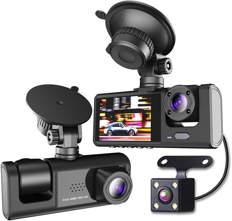 Car 3 Camera Car Driving Recorder Support Recording,Parking Monitoring 1
