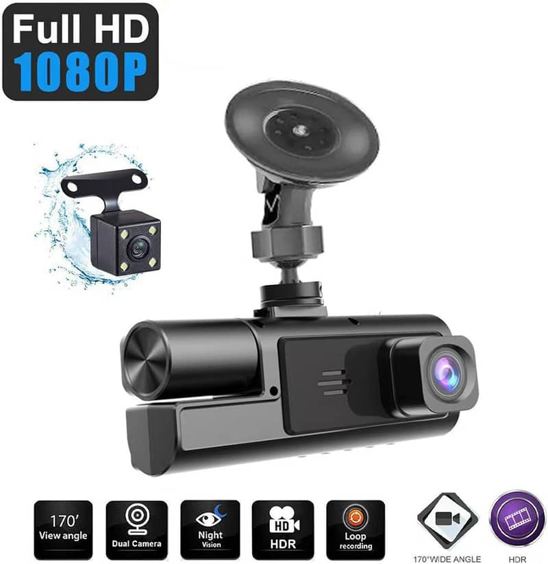 Car 3 Camera Car Driving Recorder Support Recording,Parking Monitoring 12